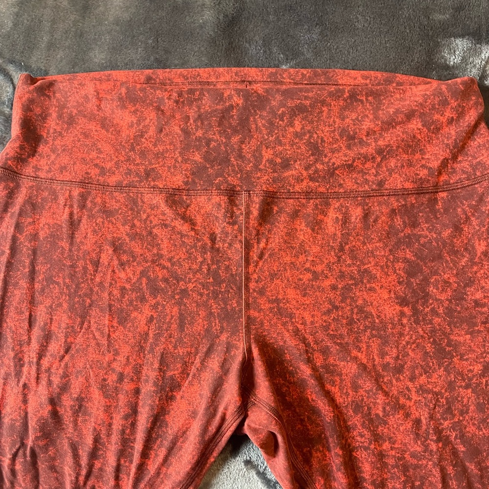 Red Patterned Lululemon pants - Picture 2 of 7